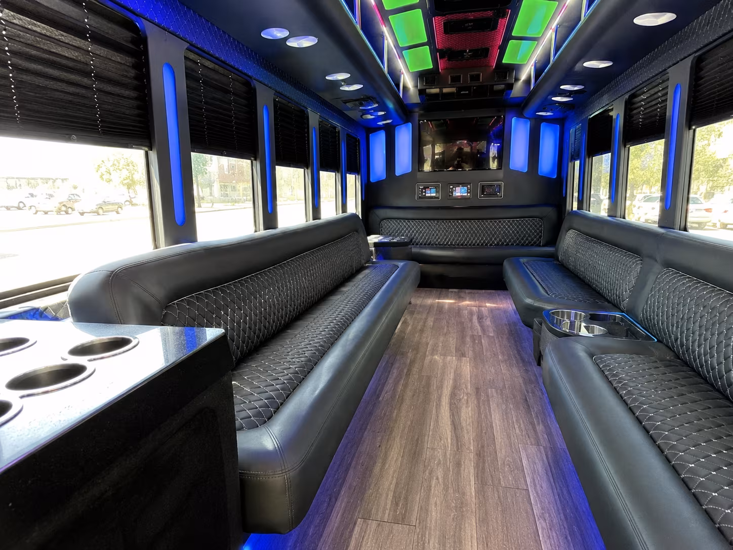 new britain 15 passenger party bus inside