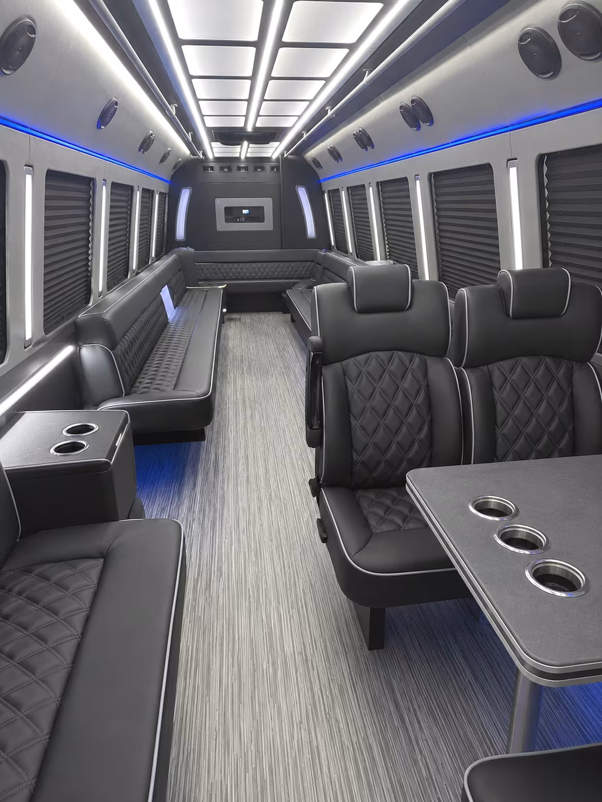 new britain 25 passenger party bus inside