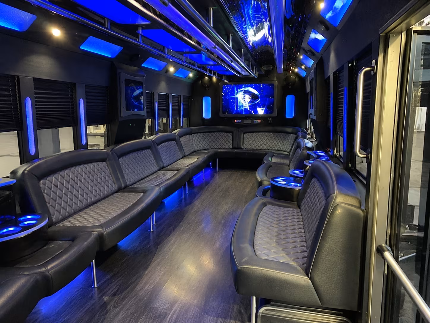 new britain 28 passenger party bus interior