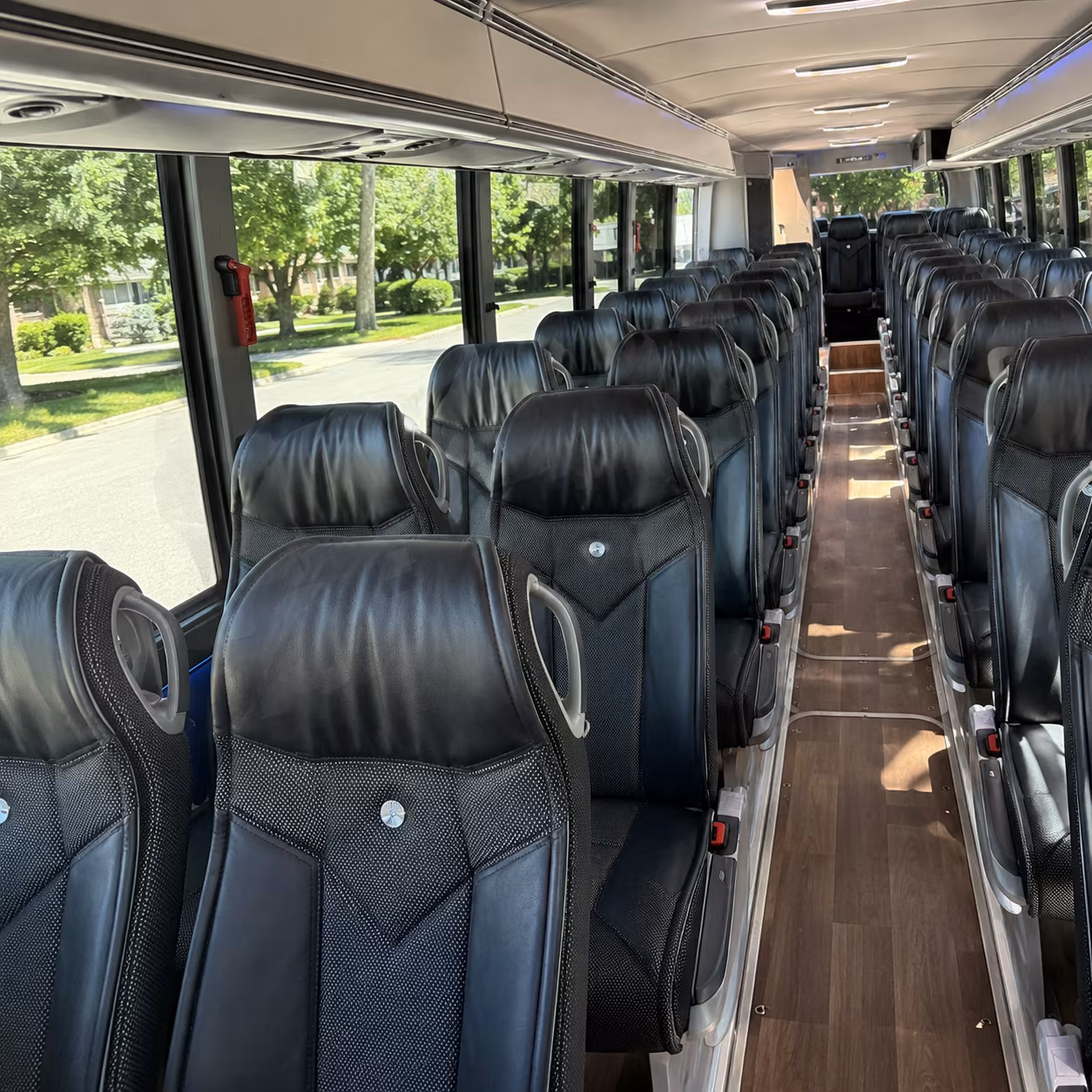 new britain 40 passenger charter bus inside