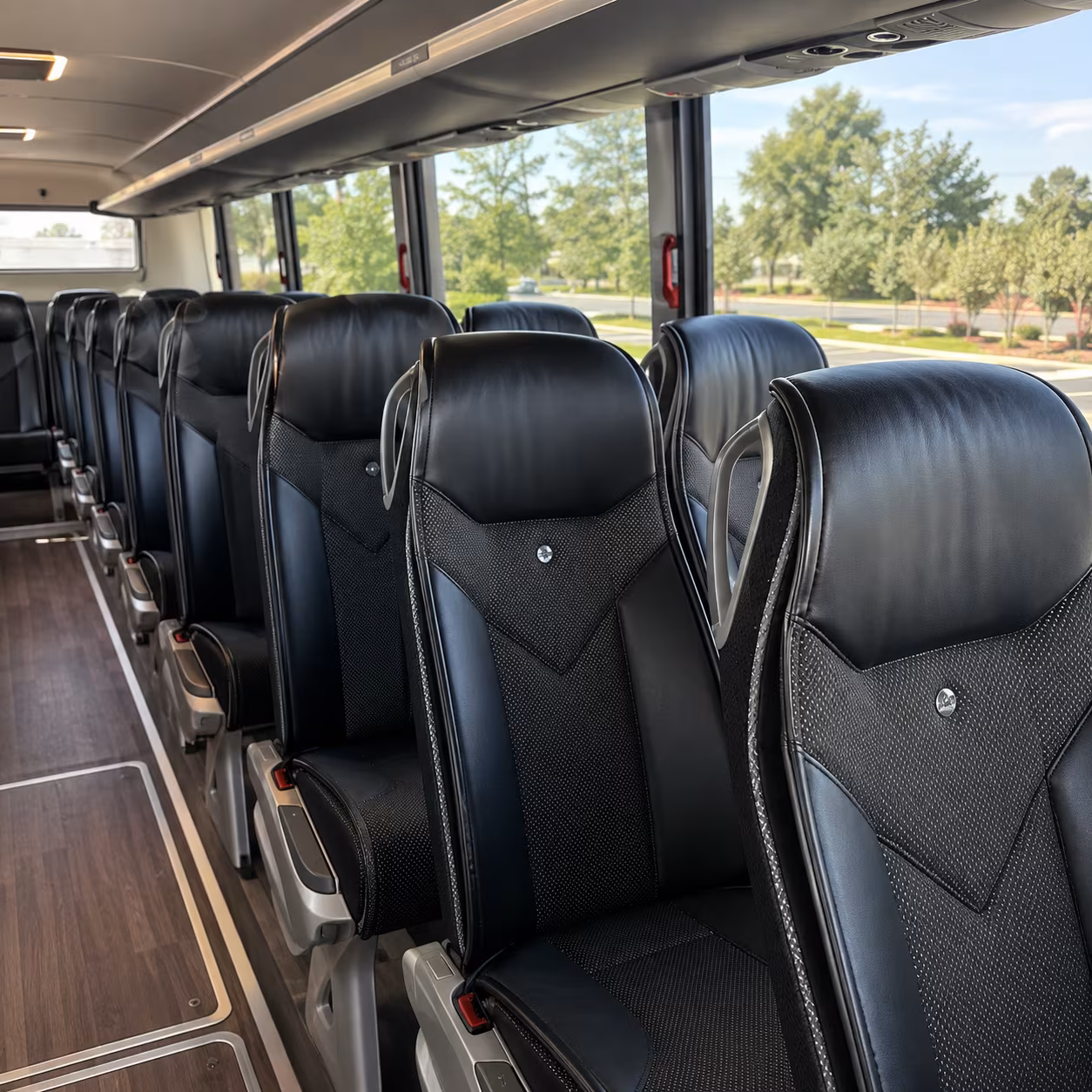new britain 45 passenger charter bus interior