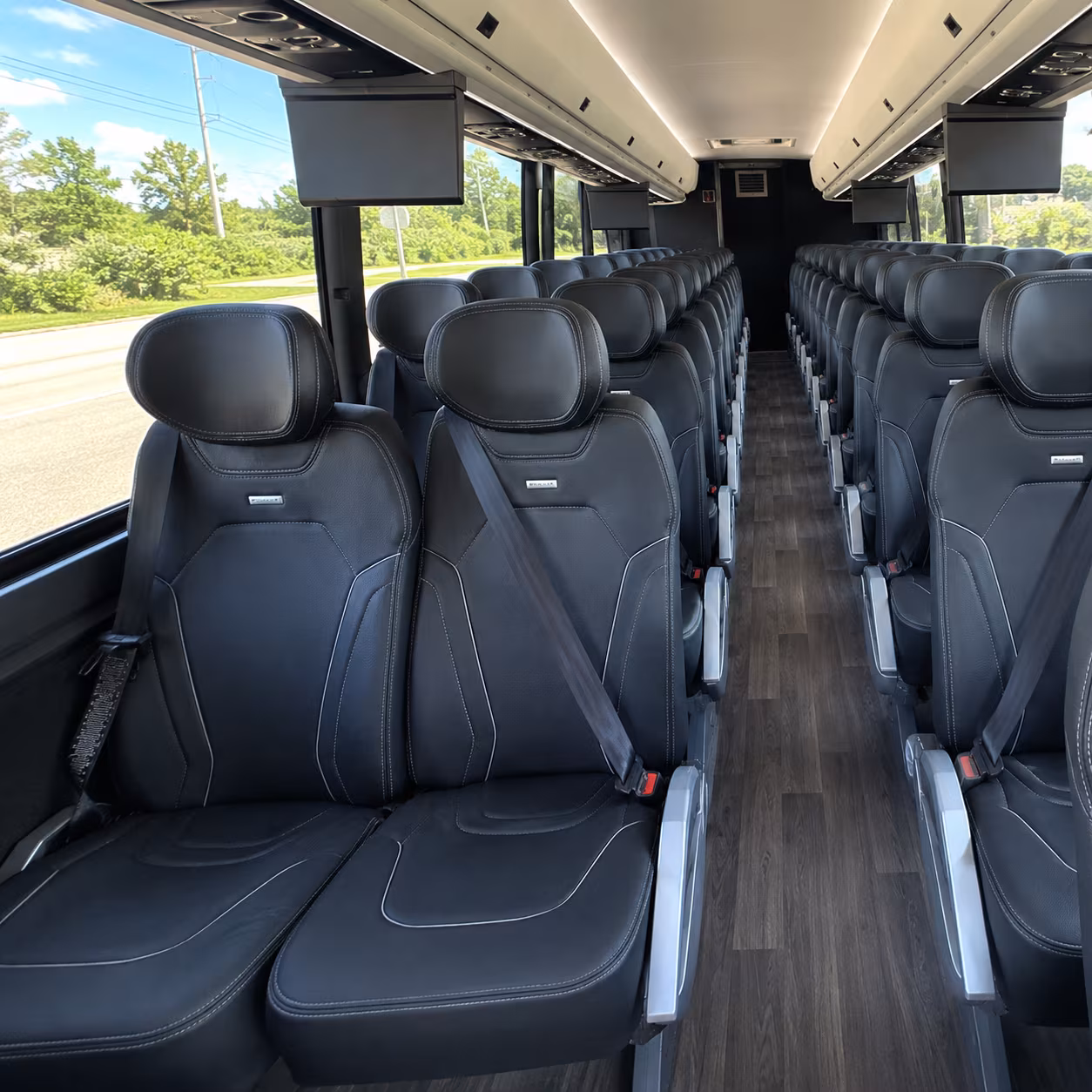 new britain 47 passenger charter bus inside