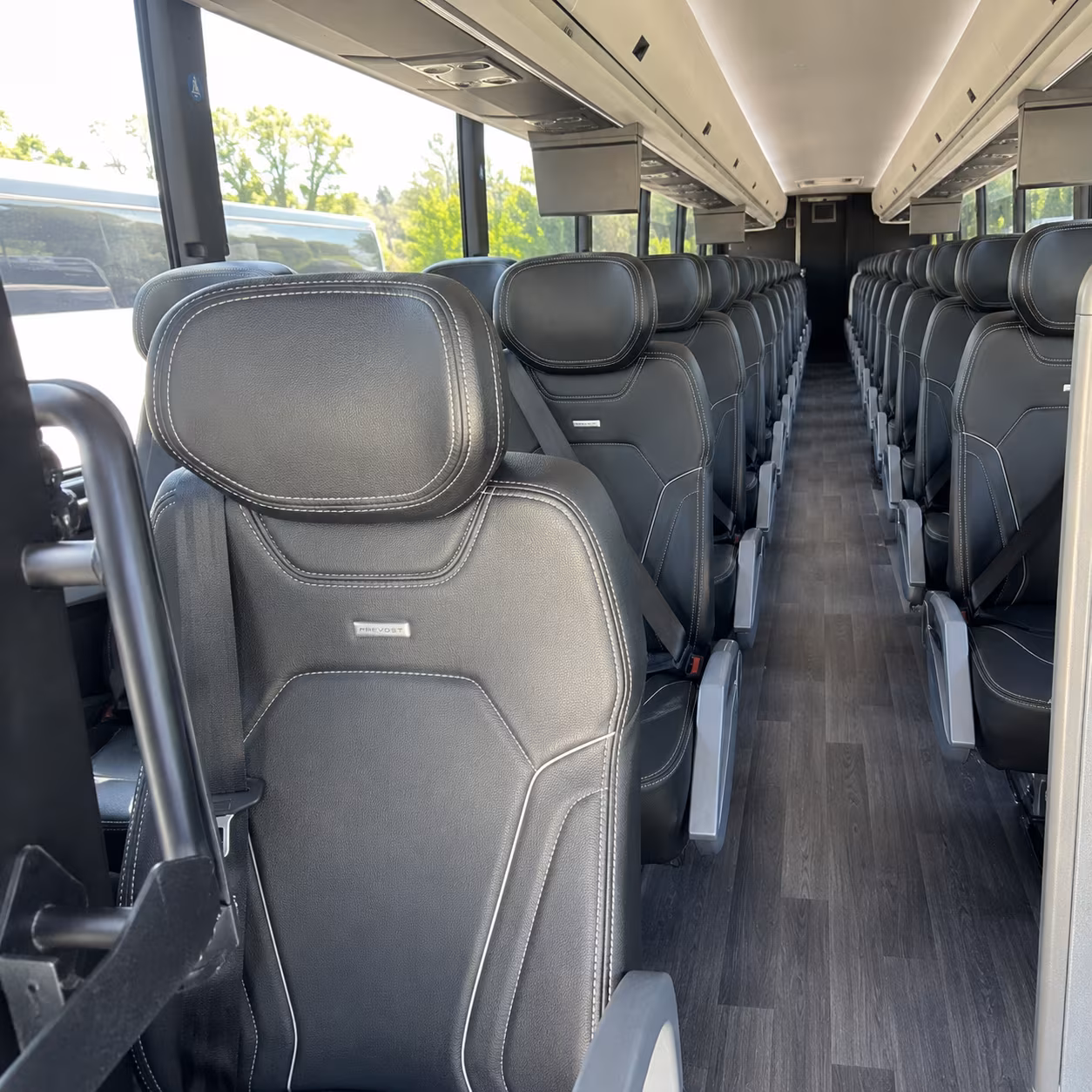 new britain 47 passenger charter bus interior