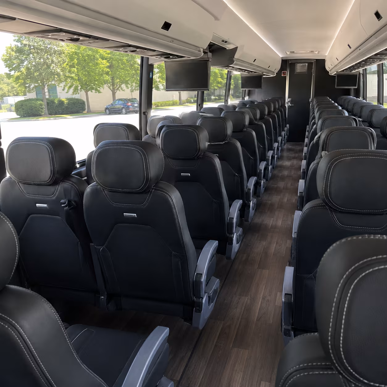 new britain 56 passenger charter bus interior